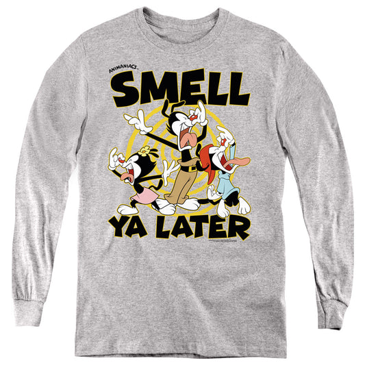 Animaniacs ell Ya Later Long Sleeve Kids Youth T Shirt Athletic Heather Officially Licensed