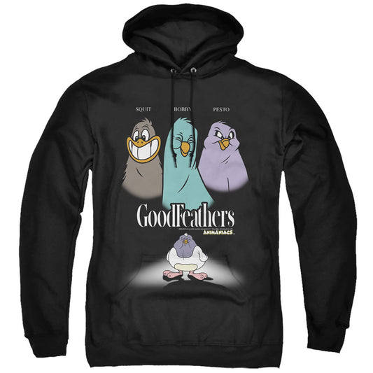 Animaniacs Goodfeathers Mens Hoodie Black Officially Licensed