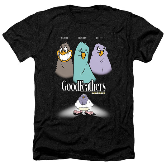 Animaniacs Goodfeathers Heather Mens T Shirt Black Officially Licensed
