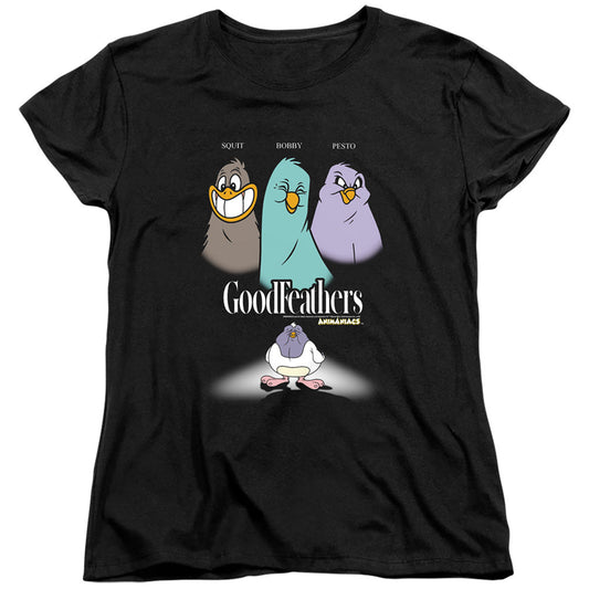 Animaniacs Goodfeathers Womens T Shirt Black Officially Licensed