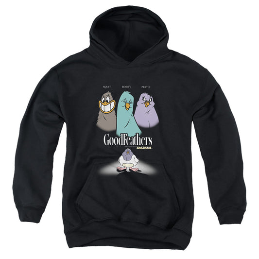 Animaniacs Goodfeathers Kids Youth Hoodie Black Officially Licensed
