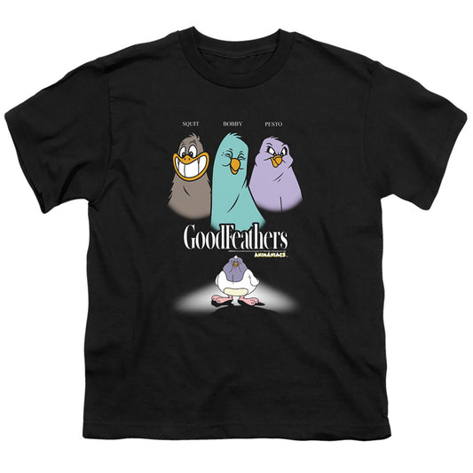 Animaniacs Goodfeathers Kids Youth T Shirt Black Officially Licensed