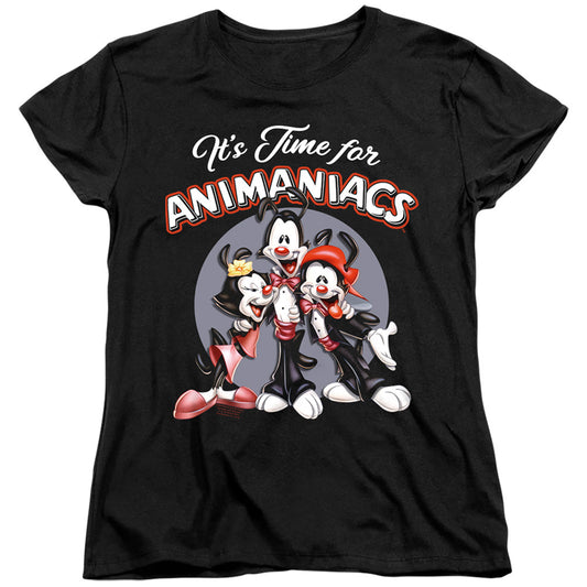 Animaniacs Its Time For Womens T Shirt Black Officially Licensed