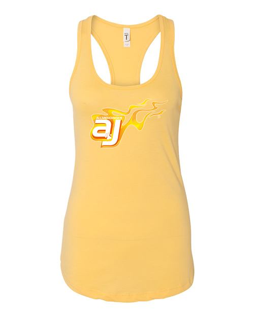 AJ Allmendinger - Women's Tank Orange Flame Logo