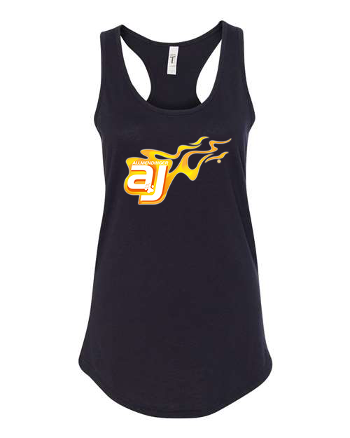 AJ Allmendinger - Women's Tank Orange Flame Logo