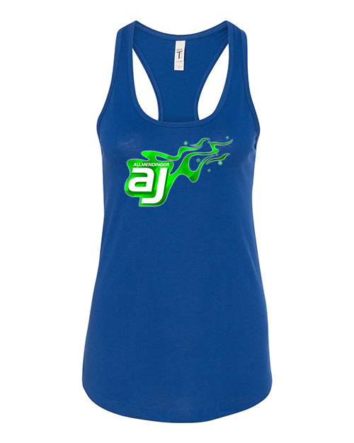 AJ Allmendinger - Women's Tank Green Flame Logo