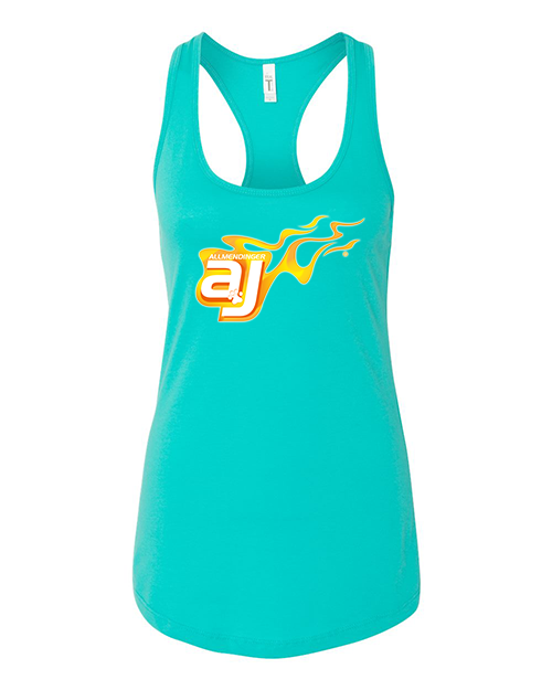 AJ Allmendinger - Women's Tank Orange Flame Logo