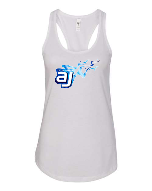 AJ Allmendinger - Women's Tank Blue Flame Logo
