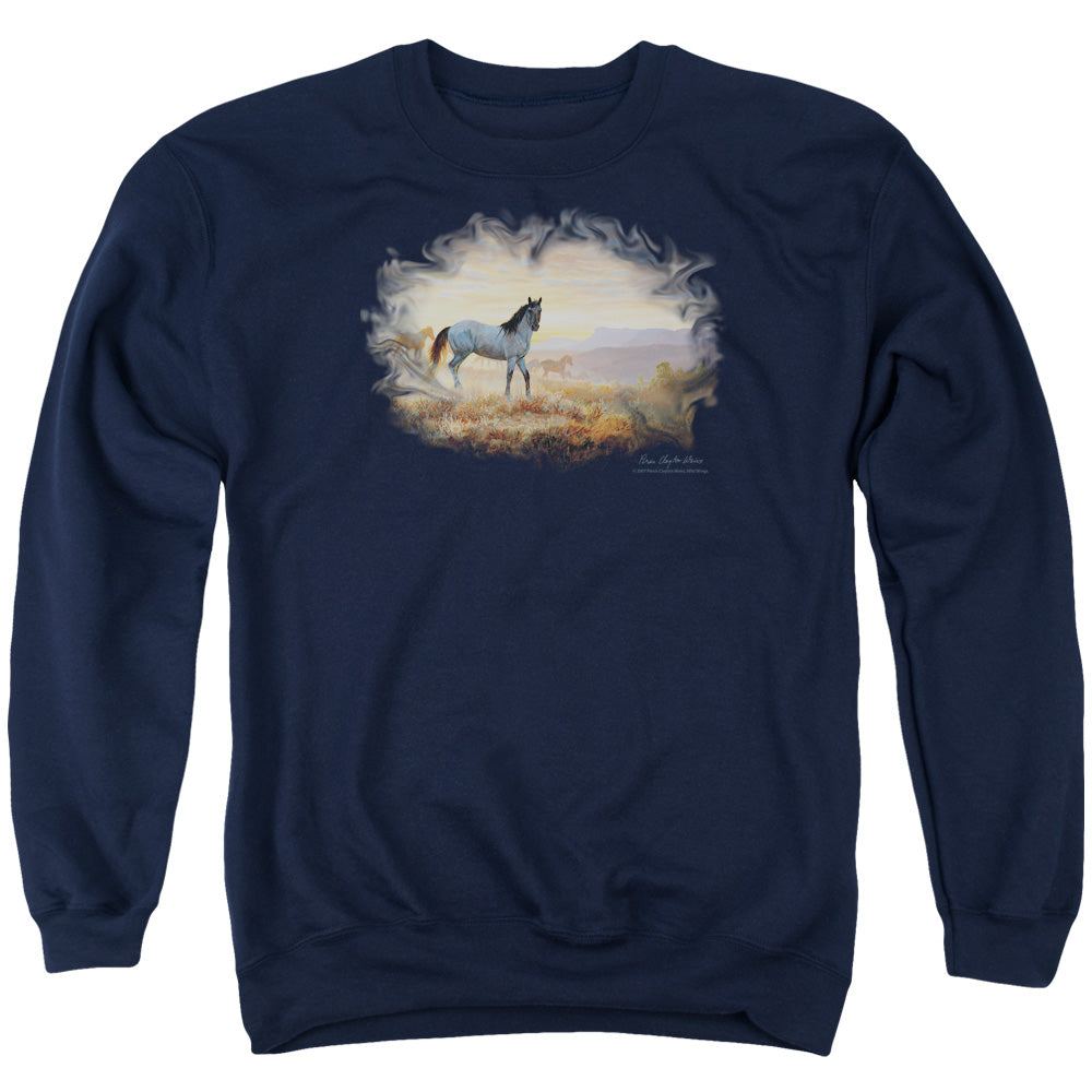 Wildlife Dust At Dawn Mens Crewneck Sweatshirt Navy