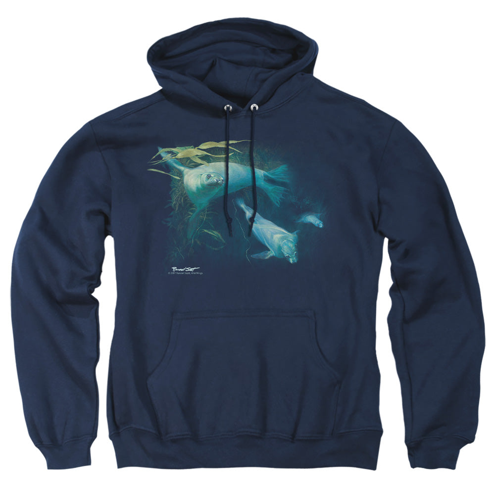 Wildlife Kelp Patrol Mens Hoodie Navy