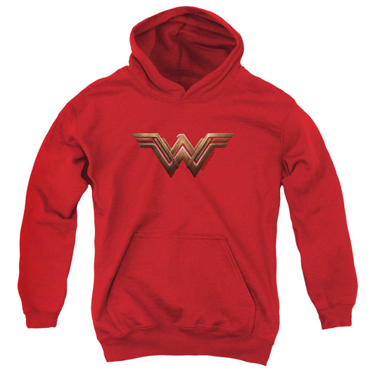 Wonder Woman Movie Wonder Woman Logo Kids Youth Hoodie Red Officially Licensed