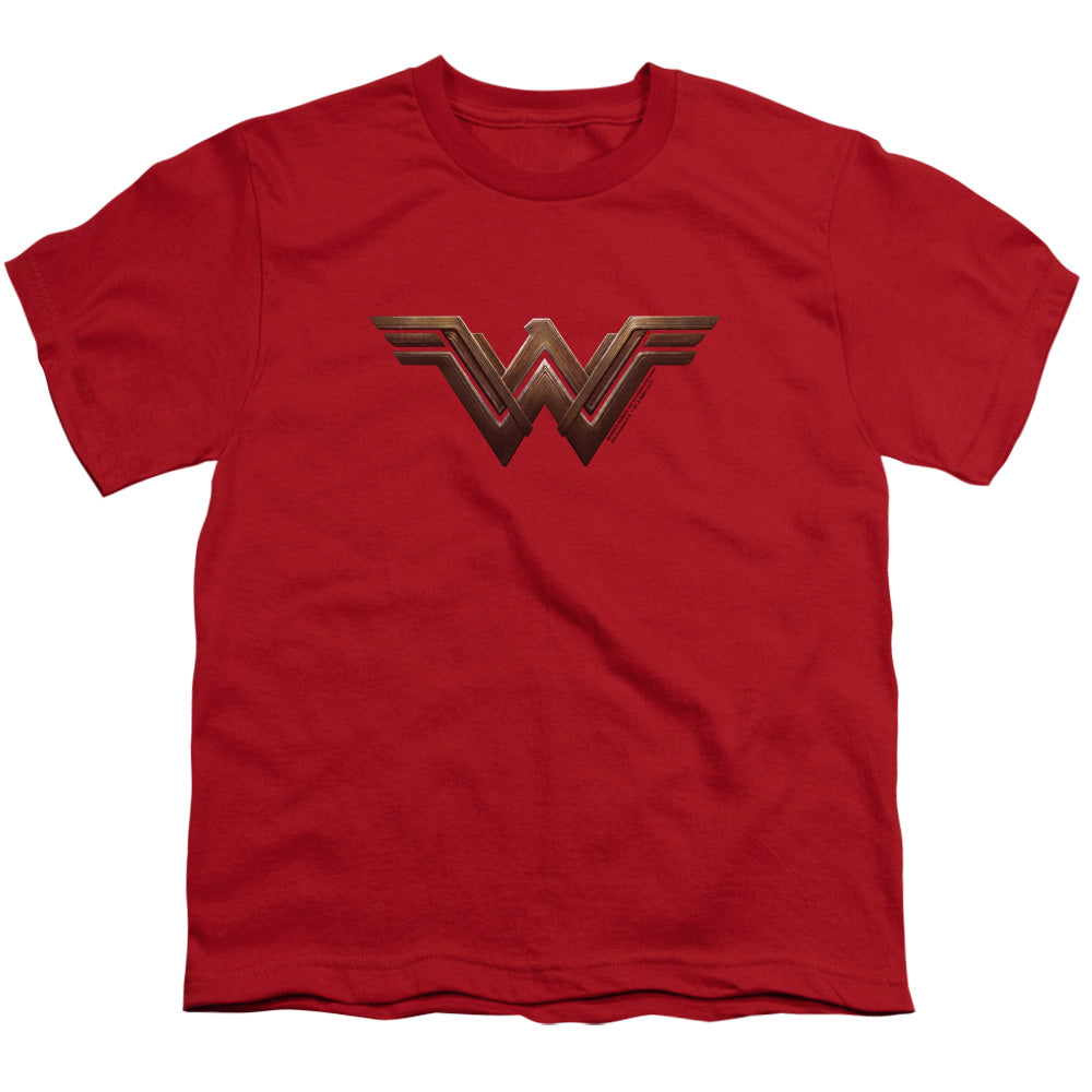 Wonder Woman Movie Wonder Woman Logo Kids Youth T Shirt Red Officially Licensed