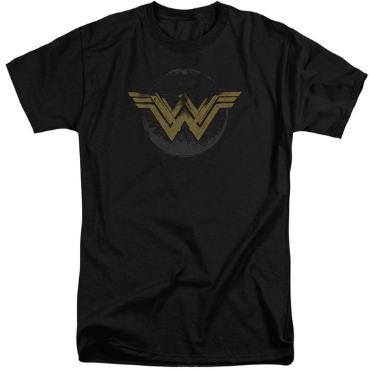 Wonder Woman Movie Distressed Logo Mens Tall T Shirt Black Officially Licensed