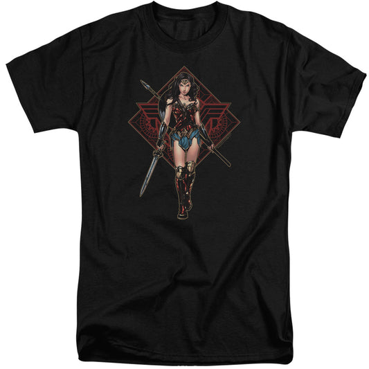 Wonder Woman Movie Warrior Mens Tall T Shirt Black Officially Licensed