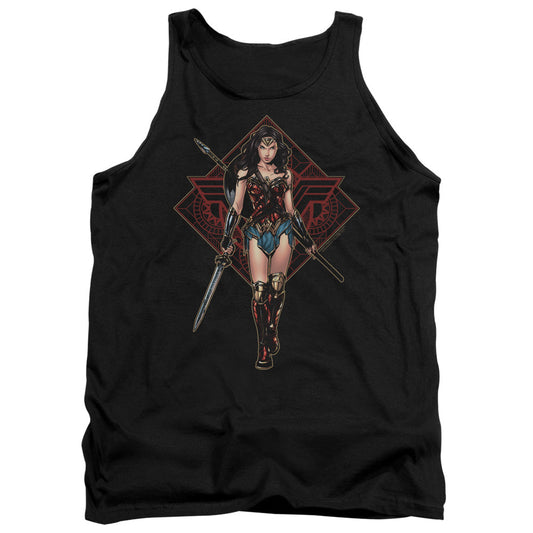 Wonder Woman Movie Warrior Mens Tank Top Shirt Black Officially Licensed