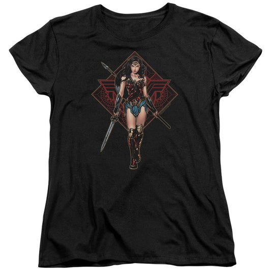 Wonder Woman Movie Warrior Womens T Shirt Black Officially Licensed