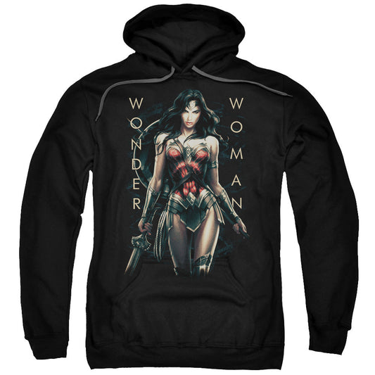 Wonder Woman Movie Armed And Dangerous Mens Hoodie Black Officially Licensed