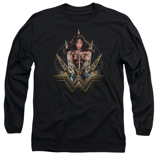 Wonder Woman Movie Wonder Blades Mens Long Sleeve Shirt Black Officially Licensed