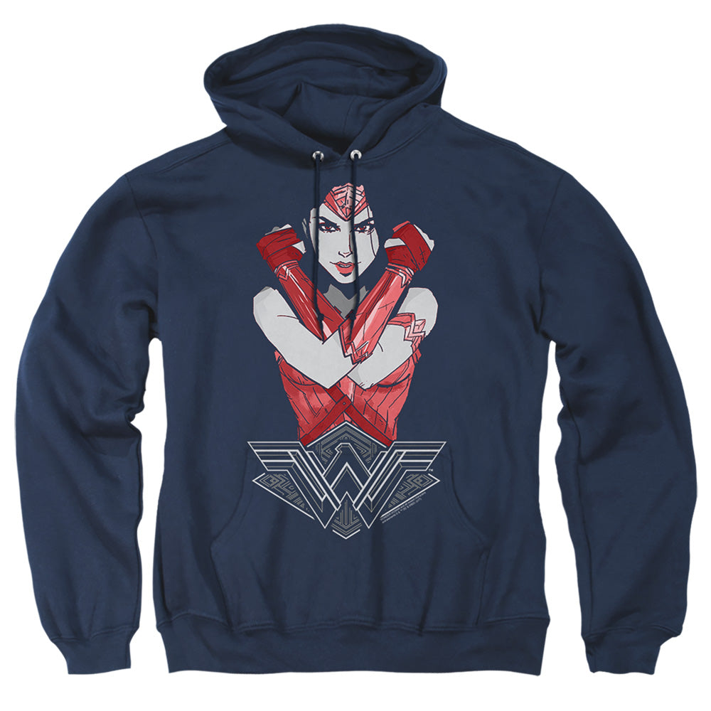 Wonder Woman Movie Amazon Mens Hoodie Navy Officially Licensed