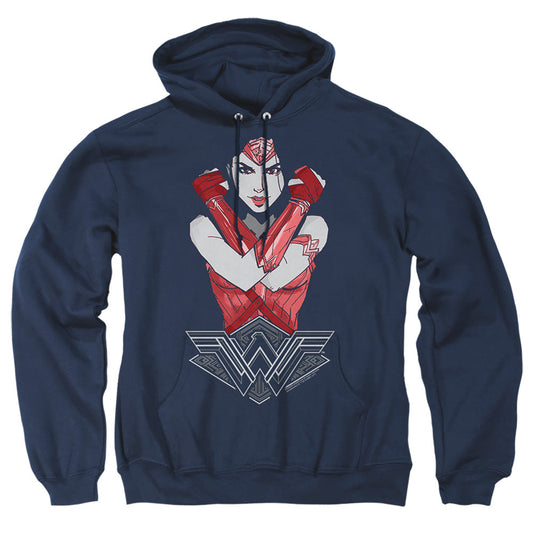 Wonder Woman Movie Amazon Mens Hoodie Navy Officially Licensed