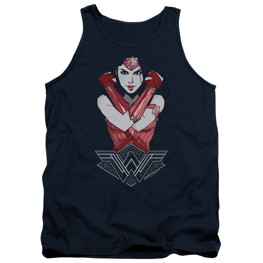 Wonder Woman Movie Amazon Mens Tank Top Shirt Navy Officially Licensed