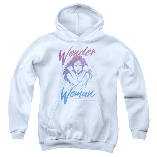 Wonder Woman Movie Retro Stance Kids Youth Hoodie White Officially Licensed