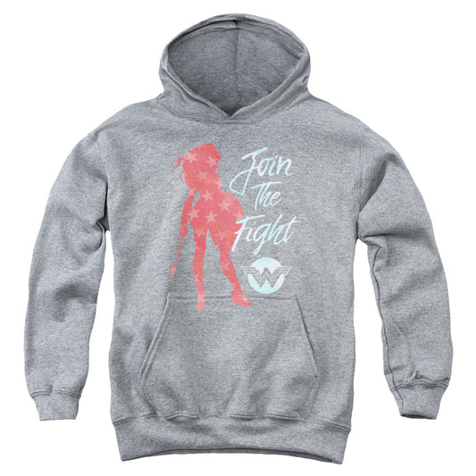 Wonder Woman Movie Freedom Fight Kids Youth Hoodie Athletic Heather Officially Licensed
