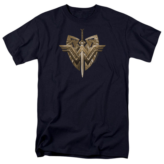 Wonder Woman Movie Sword Emblem Mens T Shirt Navy Officially Licensed