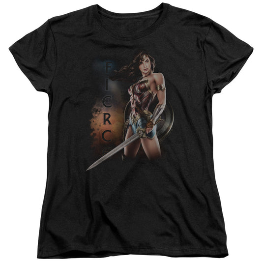 Wonder Woman Movie Fierce Womens T Shirt Black Officially Licensed