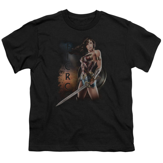 Wonder Woman Movie Fierce Kids Youth T Shirt Black Officially Licensed