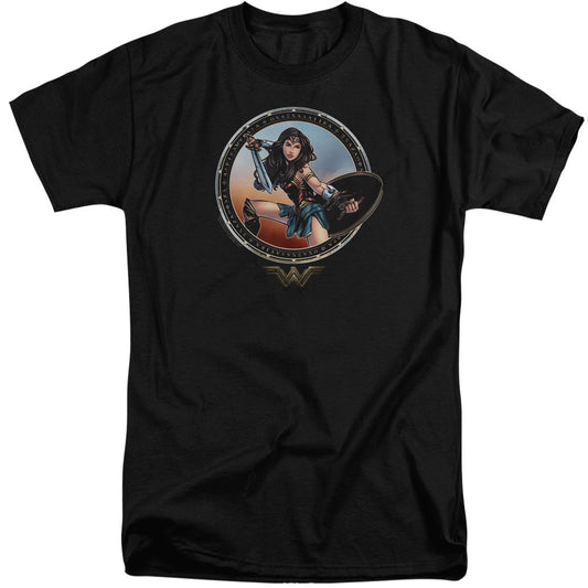 Wonder Woman Movie Battle Pose Mens Tall T Shirt Black Officially Licensed