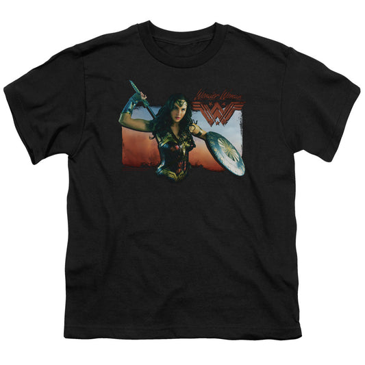 Wonder Woman Movie Warrior Woman Kids Youth T Shirt Black Officially Licensed