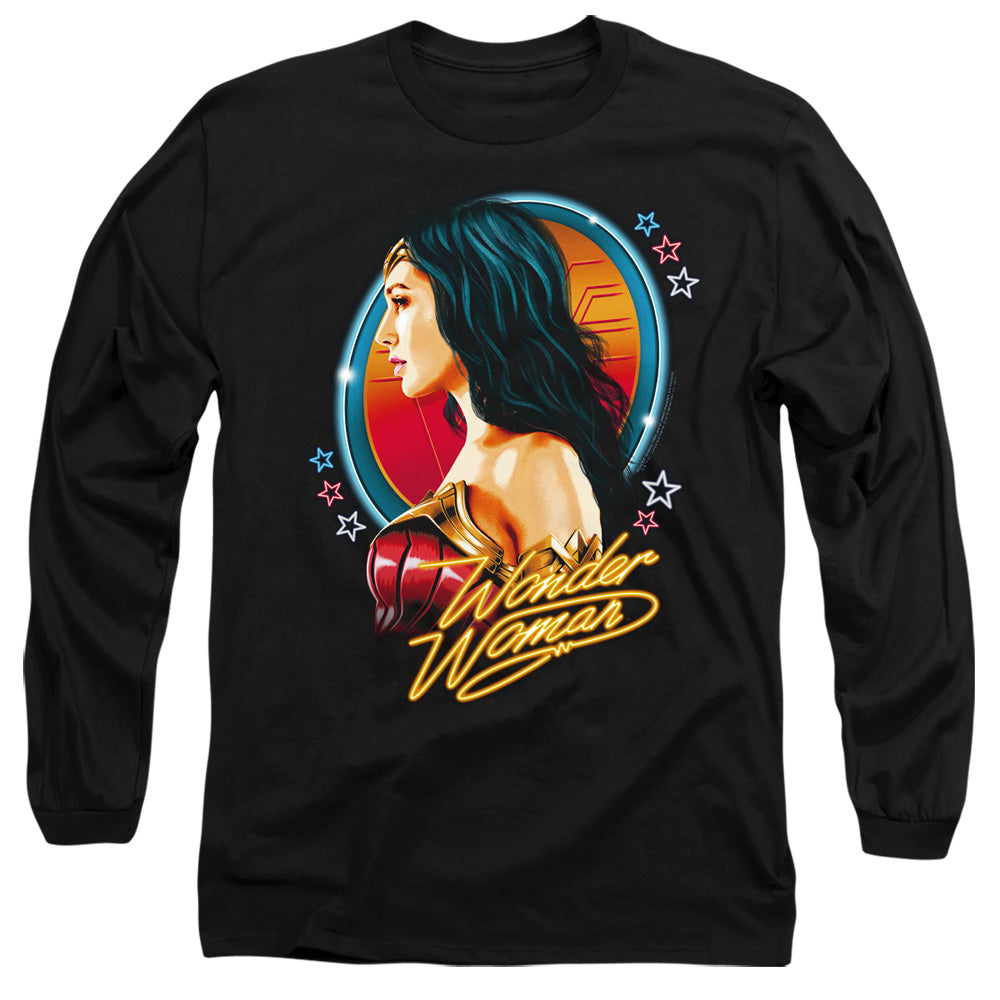 Wonder Woman 84 Warrior 84 Mens Long Sleeve Shirt Black Officially Licensed