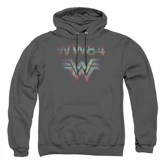 Wonder Woman 84 Static Tv Lines Mens Hoodie Charcoal Officially Licensed