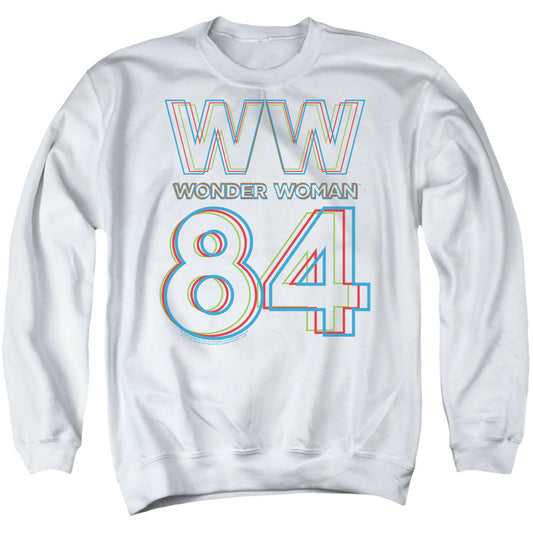 Wonder Woman 84 3D Hype Logo Mens Crewneck Sweatshirt White Officially Licensed