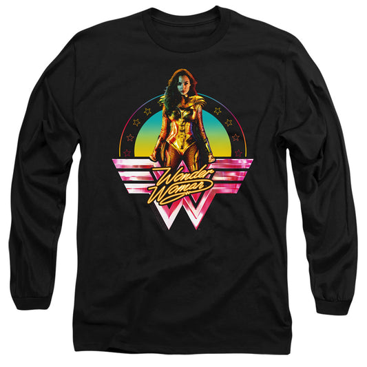 Wonder Woman 84 Color Pop Mens Long Sleeve Shirt Black Officially Licensed