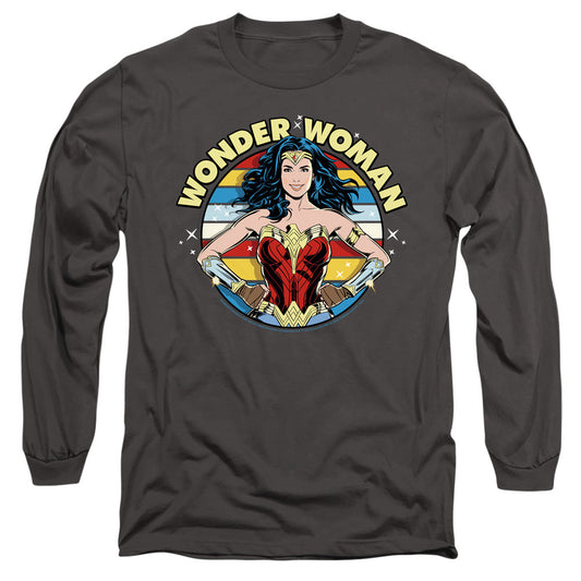 Wonder Woman 84 Woman Of Wonder Mens Long Sleeve Shirt Charcoal Officially Licensed
