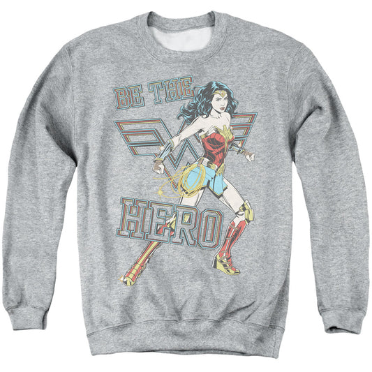 Wonder Woman 84 Be The Hero Mens Crewneck Sweatshirt Athletic Heather Officially Licensed