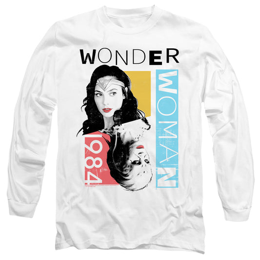 Wonder Woman 84 Color Blocks Mens Long Sleeve Shirt White Officially Licensed
