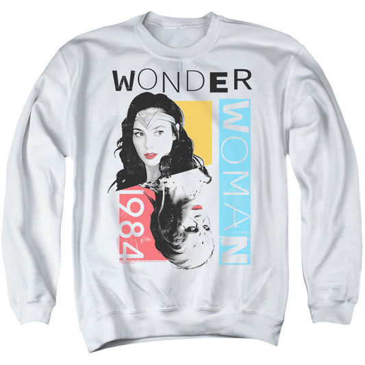 Wonder Woman 84 Color Blocks Mens Crewneck Sweatshirt White Officially Licensed