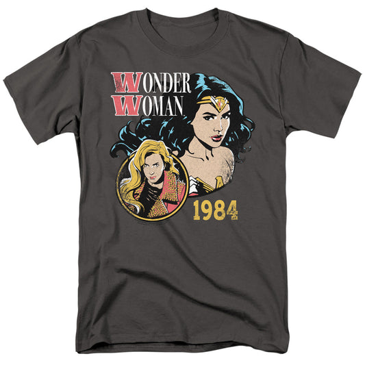 Wonder Woman 84 84 Retro Mens T Shirt Charcoal Officially Licensed