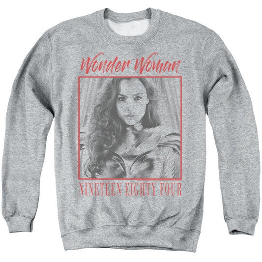 Wonder Woman 84 Wonder Chic Mens Crewneck Sweatshirt Athletic Heather Officially Licensed