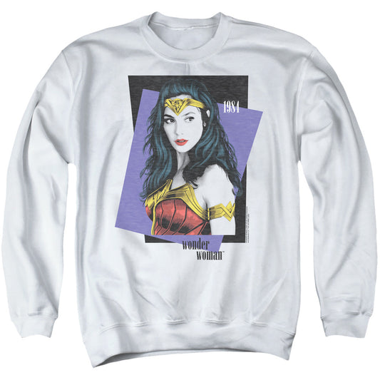 Wonder Woman 84 Strike A Pose Mens Crewneck Sweatshirt White Officially Licensed