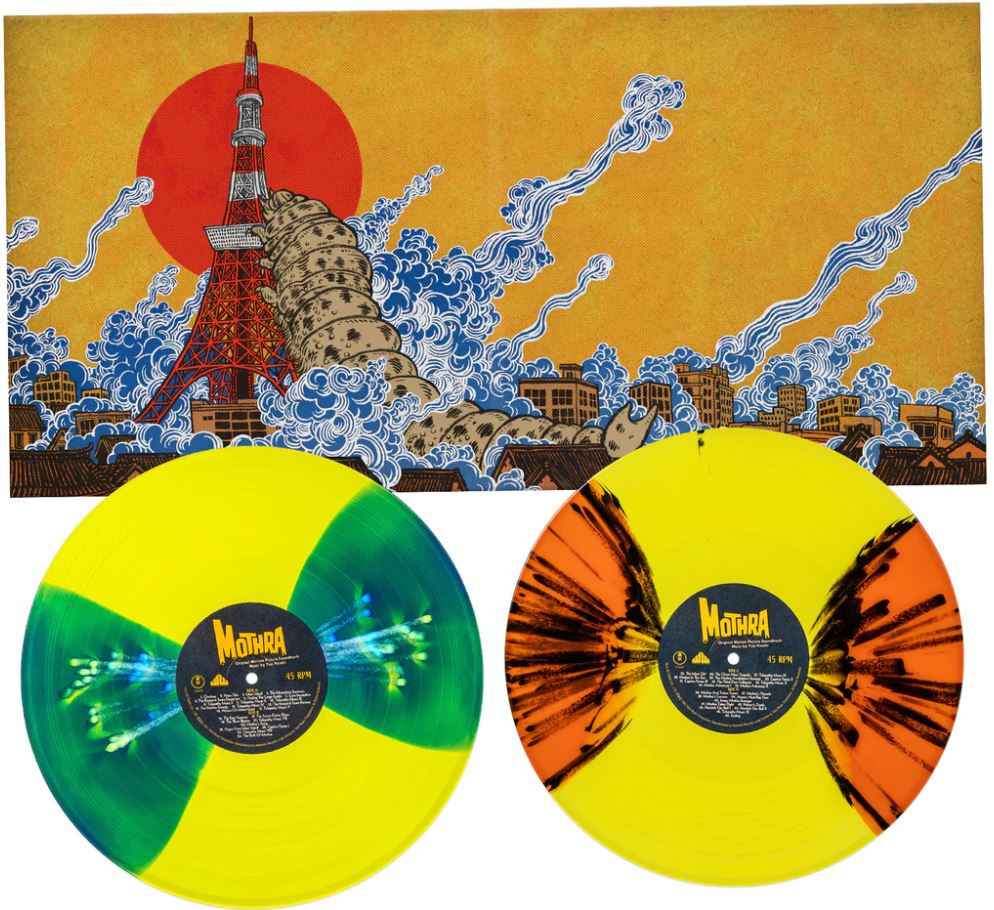 Mothra Original Motion Picture Soundtrack (180g, 2LP, Art Print, Yellow Splatter Vinyl) [Vinyl]