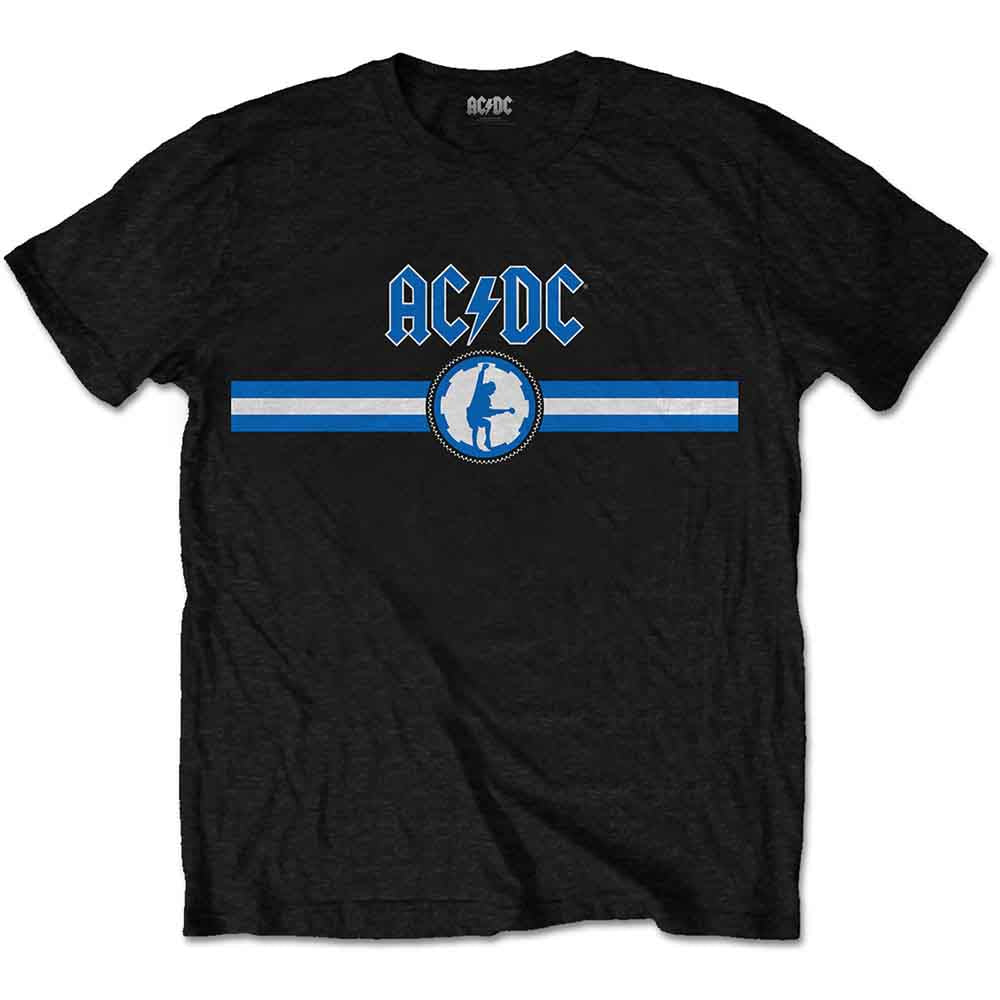 AC/DC Blue Logo & Stripe [T-Shirt] - Rock Band Apparel