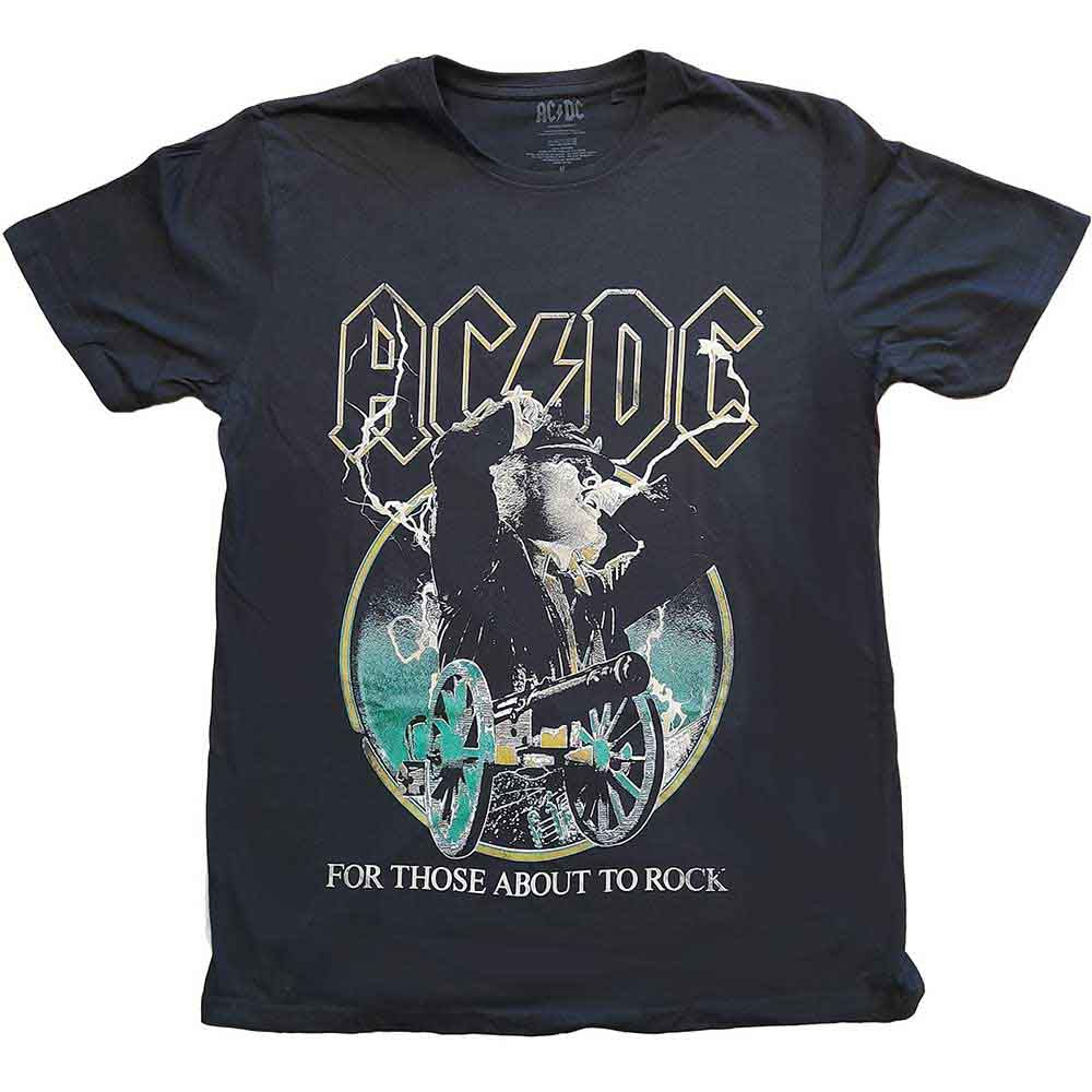 AC/DC For Those About To Rock Yellow Outlines [T-Shirt] Black
