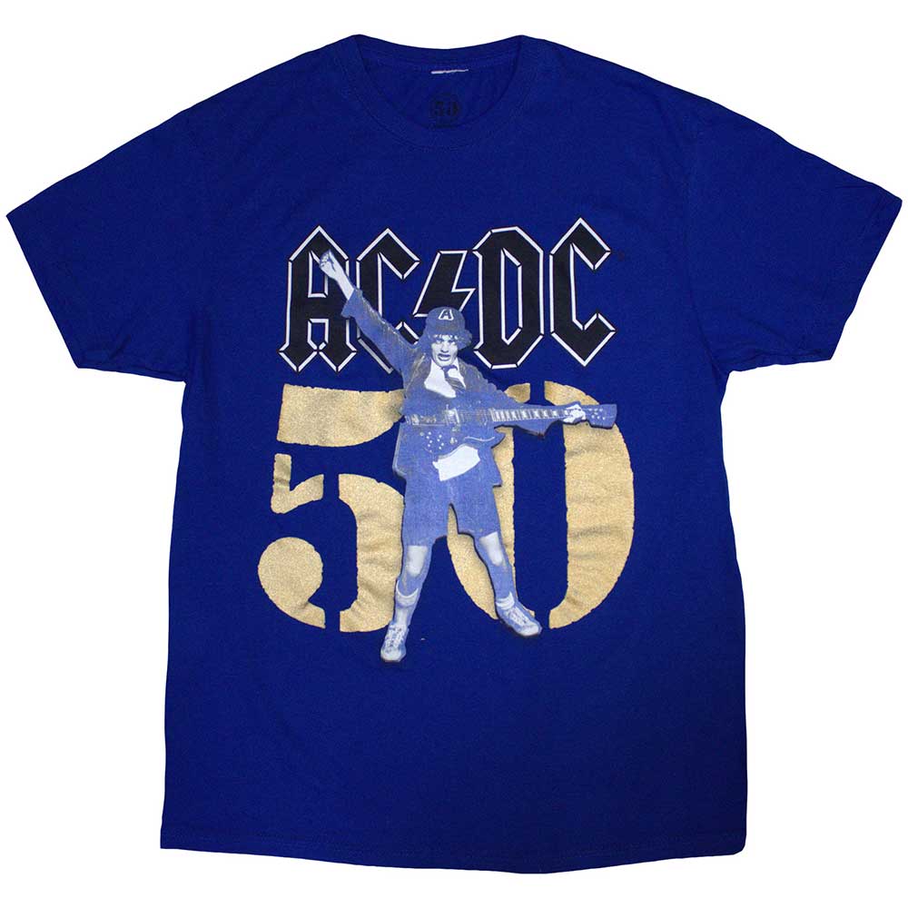 AC/DC Gold Fifty [T-Shirt] - Rock Band Apparel