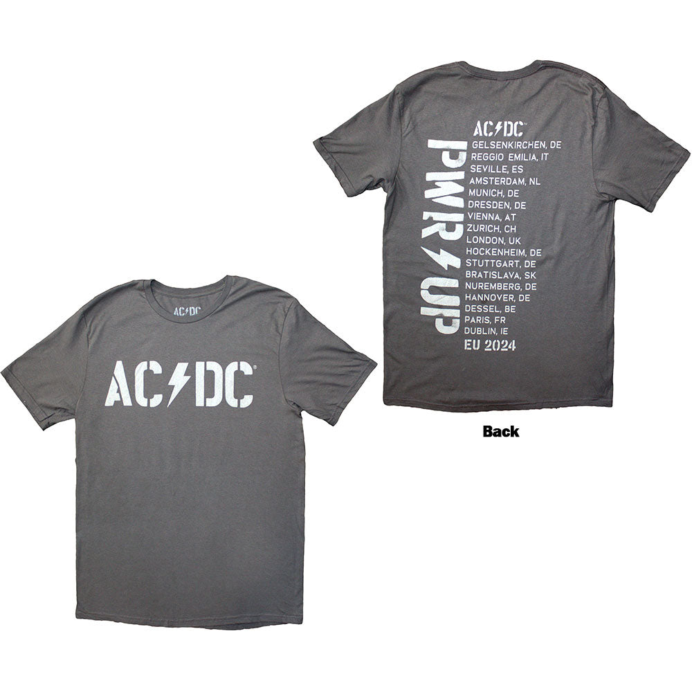 AC/DC Logo PWR-UP EU Tour '24 [T-Shirt] Grey
