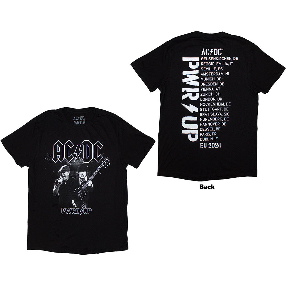 AC/DC PWRD-UP B&W Photo EU Tour '24 [T-Shirt] Black