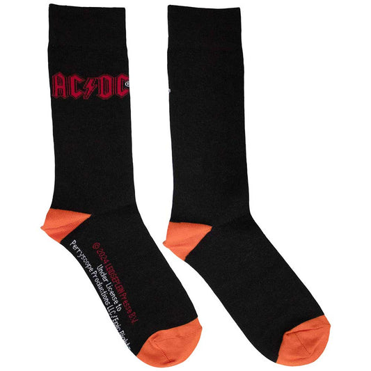 AC/DC Red Logo [Socks] Black